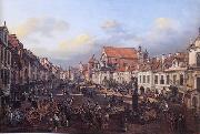 Bernardo Bellotto View of Cracow Suburb leading to the Castle Square painting